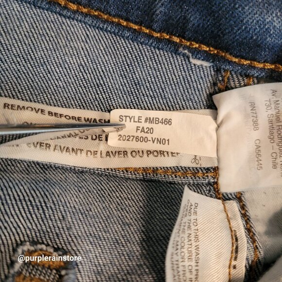 Madewell Jeans Size 28 Stovepipe High Rise Tummy Control Leman Wash MB466 - Picture 7 of 13